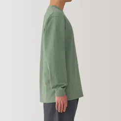 Men's Washed Heavy Weight Crew Neck Long Sleeve T-Shirt