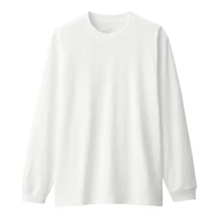 Men's Washed Heavy Weight Crew Neck Long Sleeve T-Shirt
