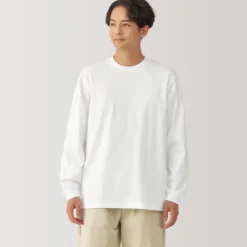 Men's Washed Heavy Weight Crew Neck Long Sleeve T-Shirt