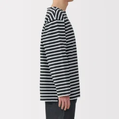 Men's Washed Heavyweight Boat Neck 9/10 Sleeve T-Shirt