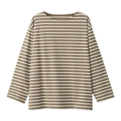 Men's Washed Heavyweight Boat Neck 9/10 Sleeve T-Shirt