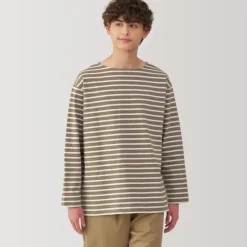 Men's Washed Heavyweight Boat Neck 9/10 Sleeve T-Shirt