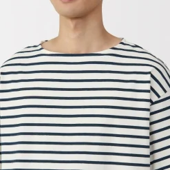 Men's Washed Heavyweight Boat Neck Half Sleeve T-Shirt