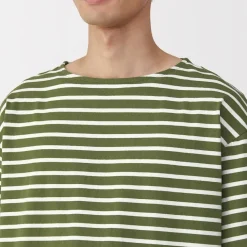 Men's Washed Heavyweight Boat Neck Half Sleeve T-Shirt