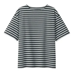 Men's Washed Heavyweight Boat Neck Half Sleeve T-Shirt