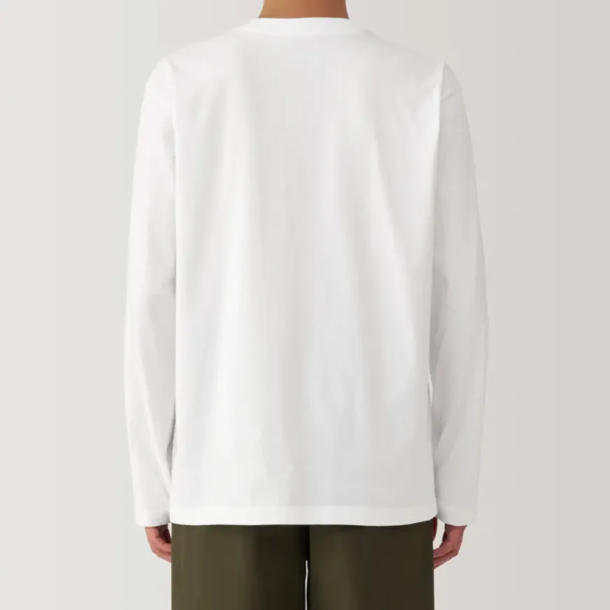 Men's Washed Jersey Crew Neck Long Sleeve T-Shirt