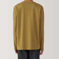 Men's Washed Jersey Crew Neck Long Sleeve T-Shirt
