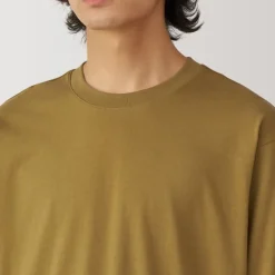Men's Washed Jersey Crew Neck Long Sleeve T-Shirt
