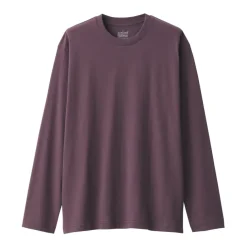 Men's Washed Jersey Crew Neck Long Sleeve T-Shirt