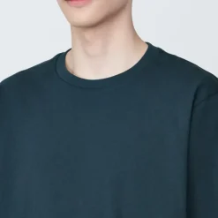 Men's Washed Jersey Crew Neck Long Sleeve T-Shirt