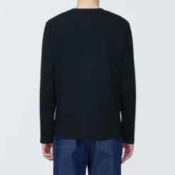 Men's Washed Jersey Crew Neck Long Sleeve T-Shirt