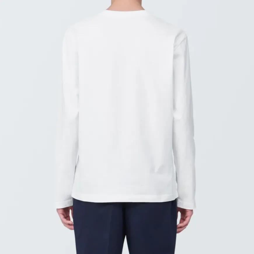 Men's Washed Jersey Crew Neck Long Sleeve T-Shirt