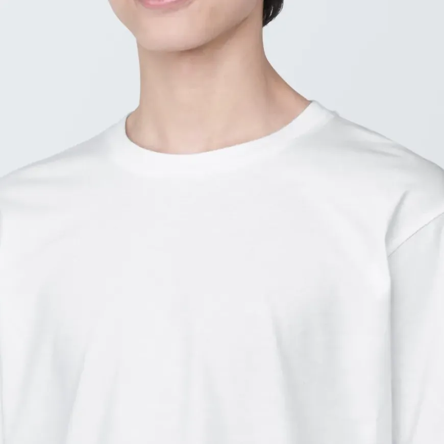Men's Washed Jersey Crew Neck Long Sleeve T-Shirt