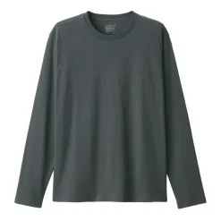 Men's Washed Jersey Long Sleeves Crew Neck T-Shirt