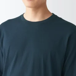 Men's Washed Jersey Long Sleeves Crew Neck T-Shirt