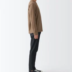 Men's Washed Jersey Long Sleeves Crew Neck T-Shirt
