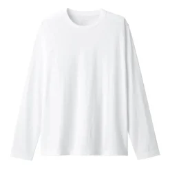 Men's Washed Jersey Long Sleeves Crew Neck T-Shirt