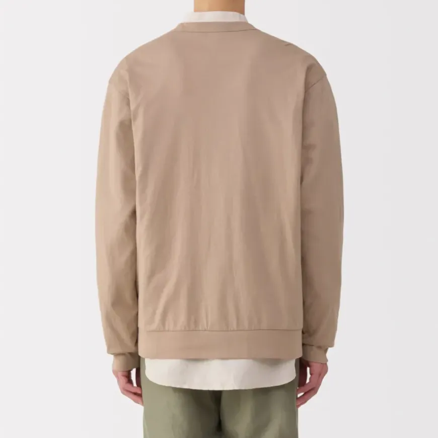 Men's Washed Jersey V-Neck Cardigan