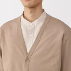Men's Washed Jersey V-Neck Cardigan