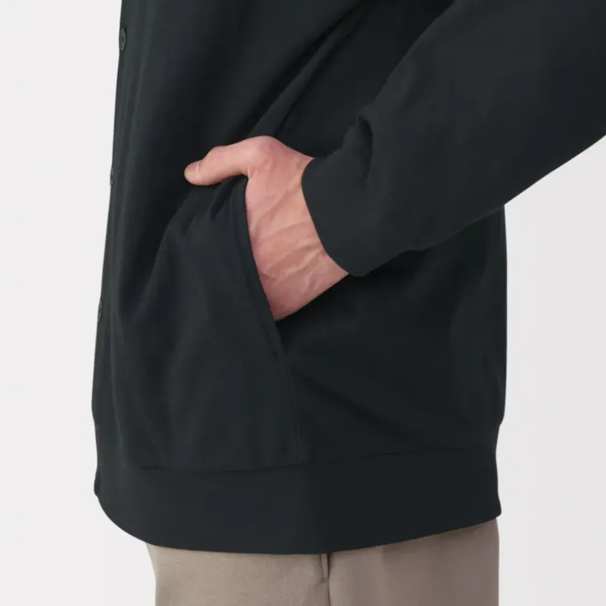 Men's Washed Jersey V-Neck Cardigan
