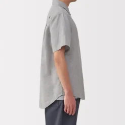 Men's Washed Linen Short Sleeve Shirt