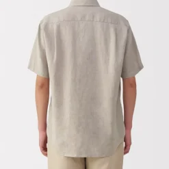 Men's Washed Linen Short Sleeve Shirt