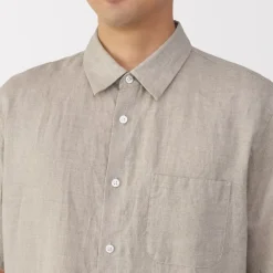 Men's Washed Linen Short Sleeve Shirt
