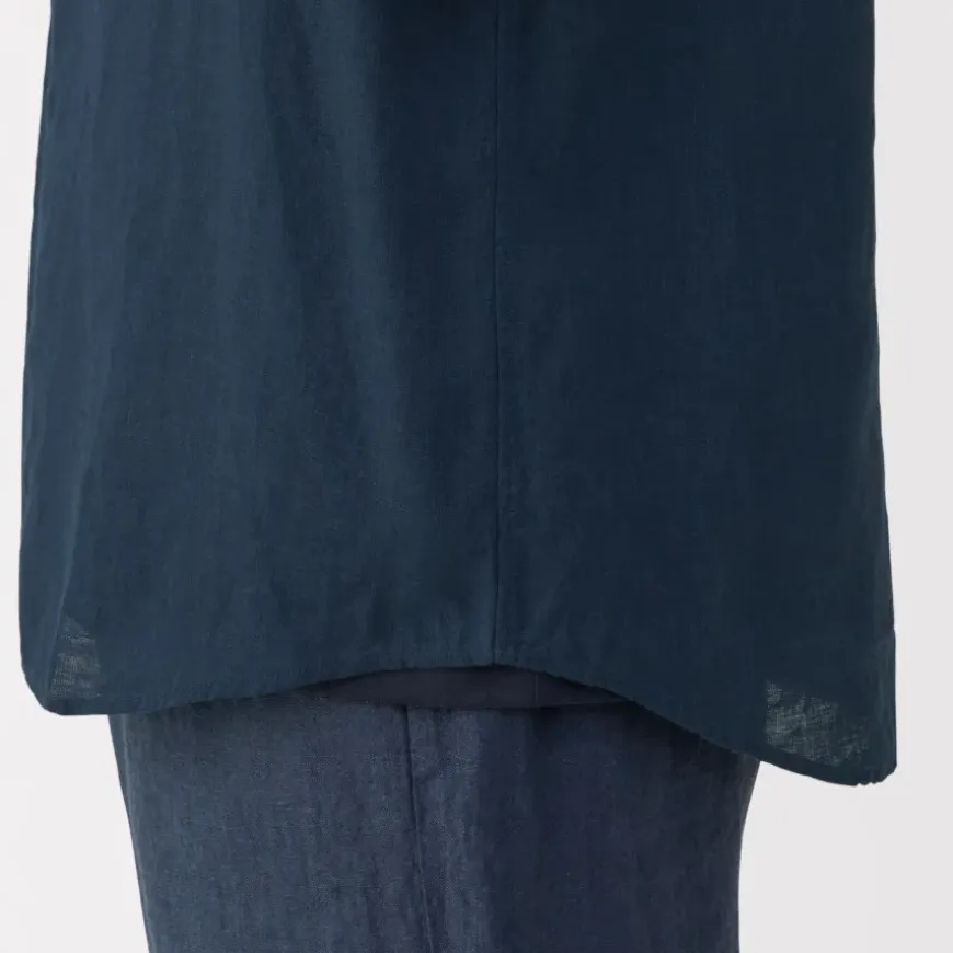 Men's Washed Linen Short Sleeve Shirt