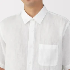 Men's Washed Linen Short Sleeve Shirt