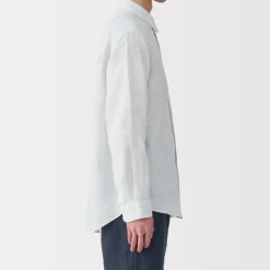 Men's Washed Linen Striped Shirt