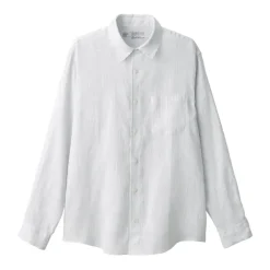 Men's Washed Linen Striped Shirt