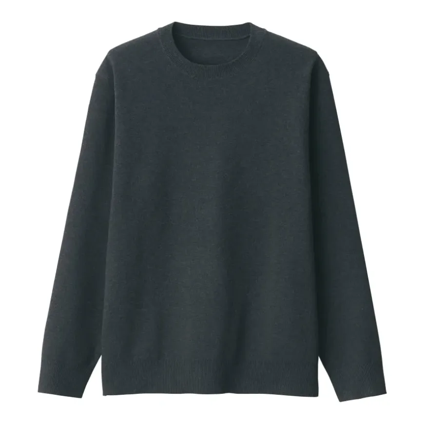 Men's Washed Milano Ribbed Crew Neck Sweater