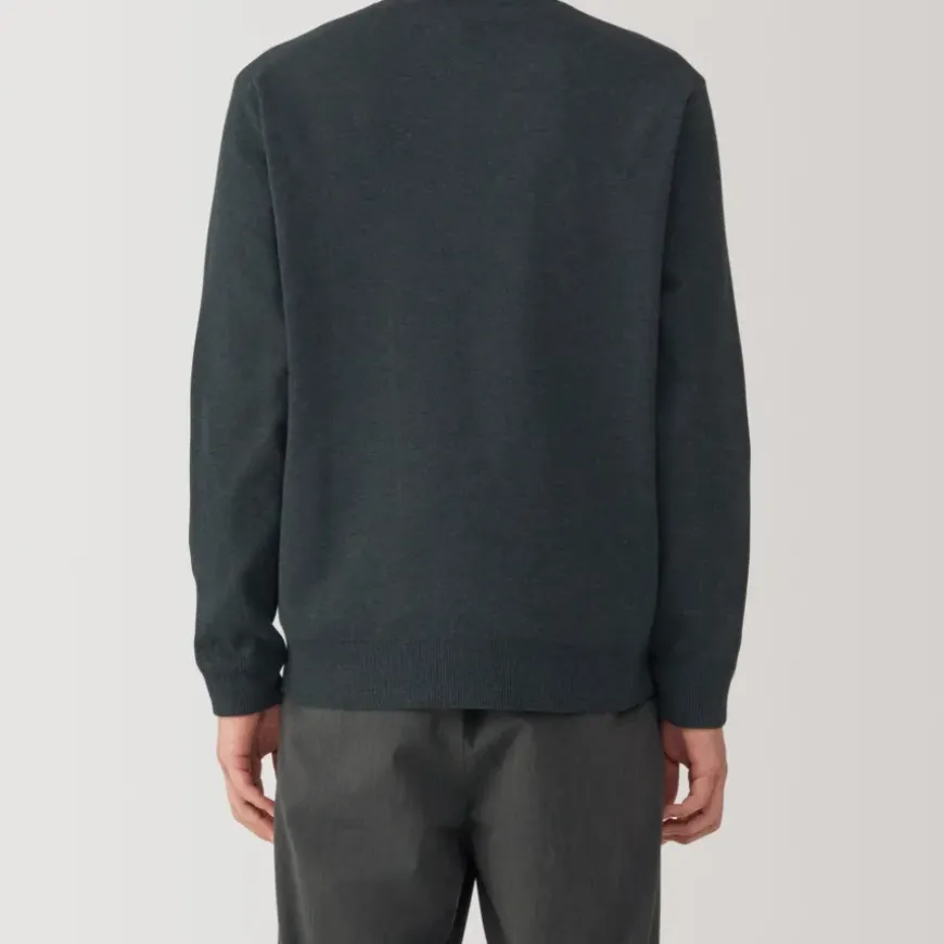 Men's Washed Milano Ribbed Crew Neck Sweater