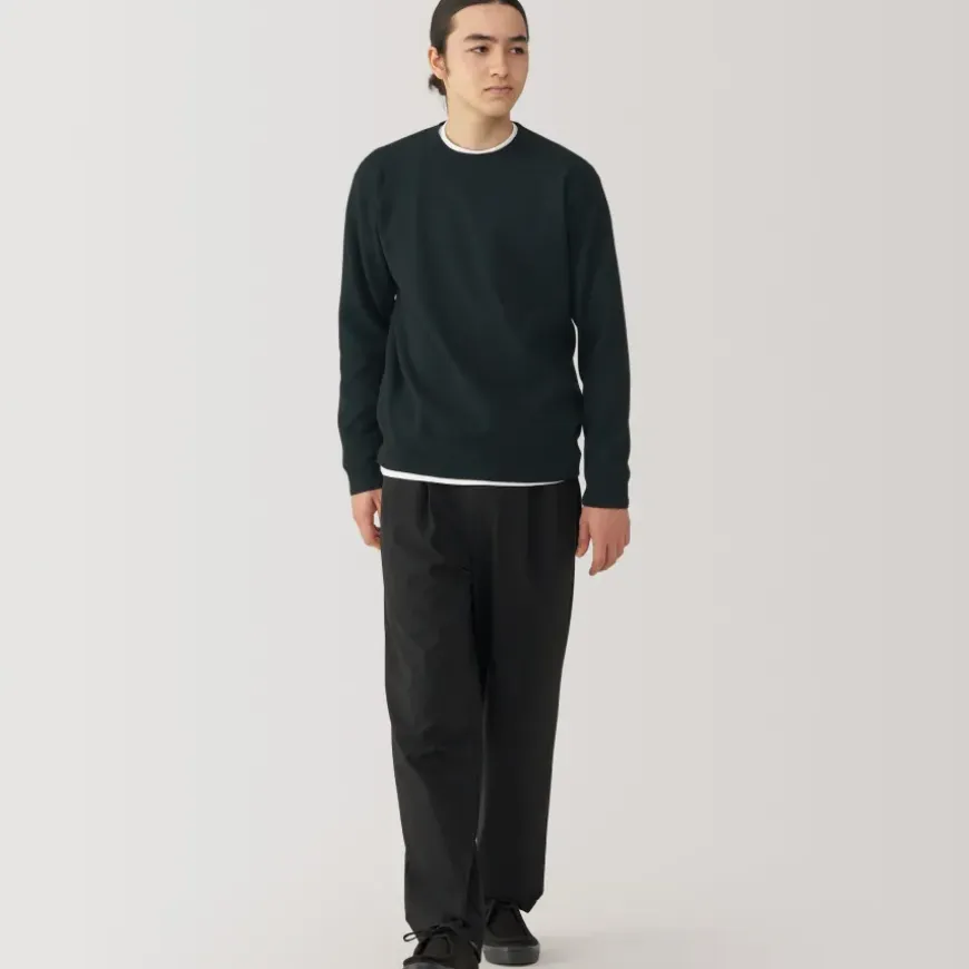 Men's Washed Milano Ribbed Crew Neck Sweater