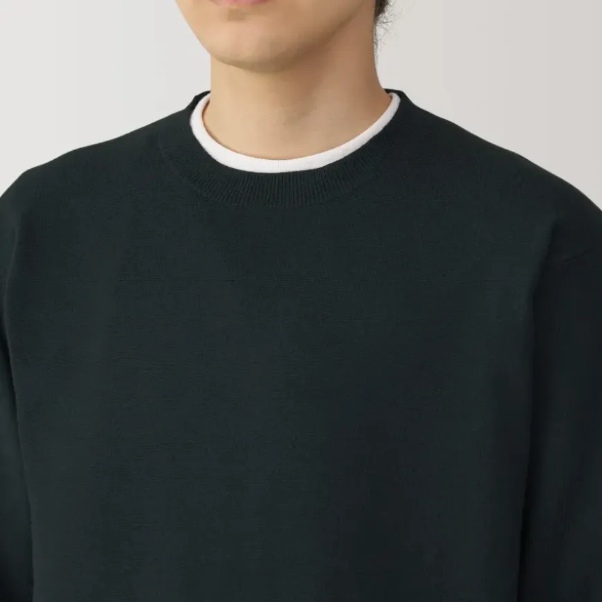 Men's Washed Milano Ribbed Crew Neck Sweater