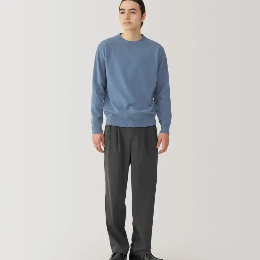 Men's Washed Milano Ribbed Crew Neck Sweater