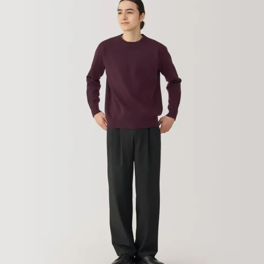 Men's Washed Milano Ribbed Crew Neck Sweater