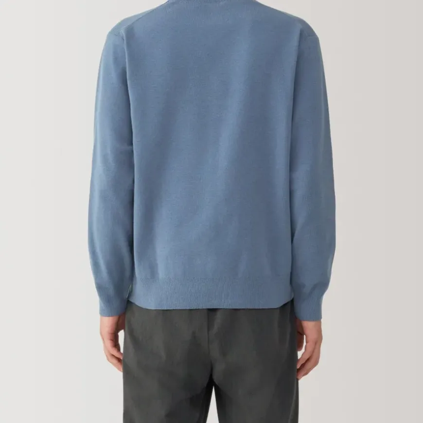 Men's Washed Milano Ribbed Crew Neck Sweater