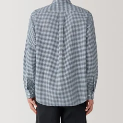 Men's Washed Oxford Button Down Long Sleeve Patterned Shirt