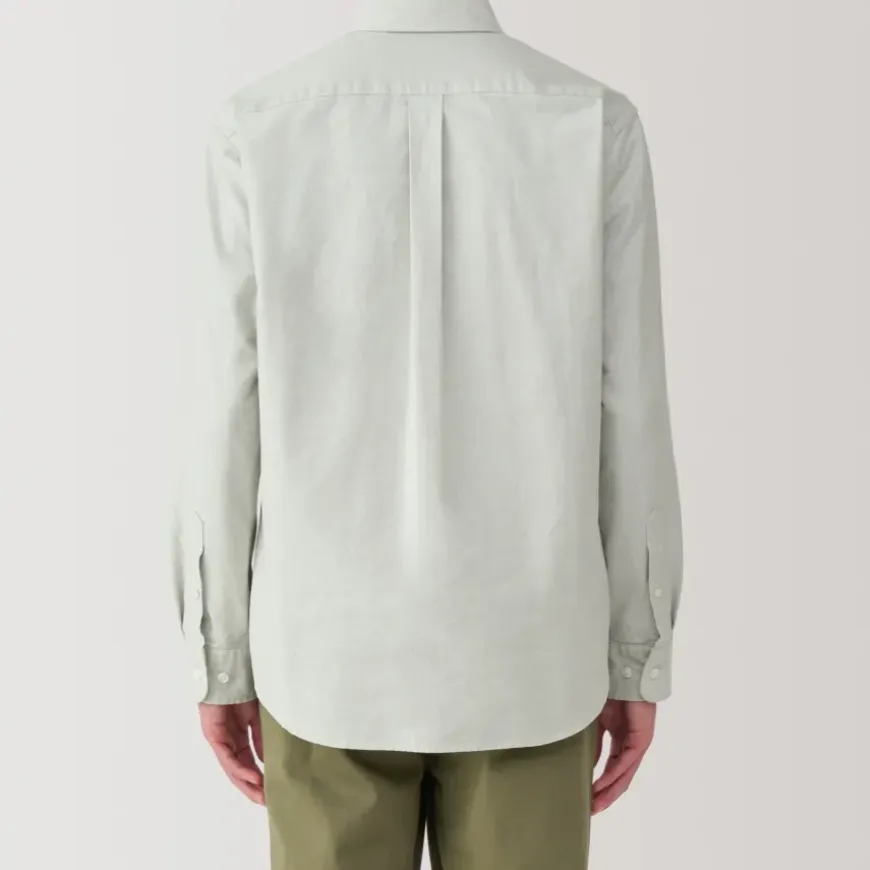 Men's Washed Oxford Button Down Long Sleeve Shirt