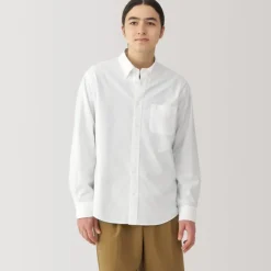 Men's Washed Oxford Button Down Long Sleeve Shirt