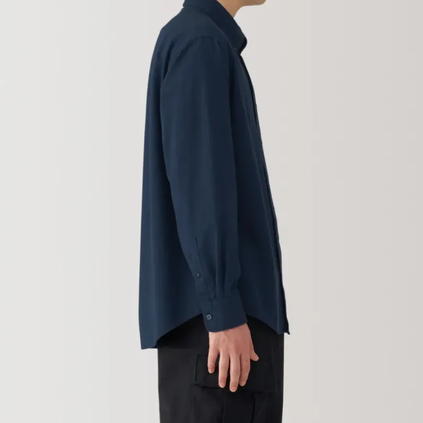 Men's Washed Oxford Button Down Long Sleeve Shirt