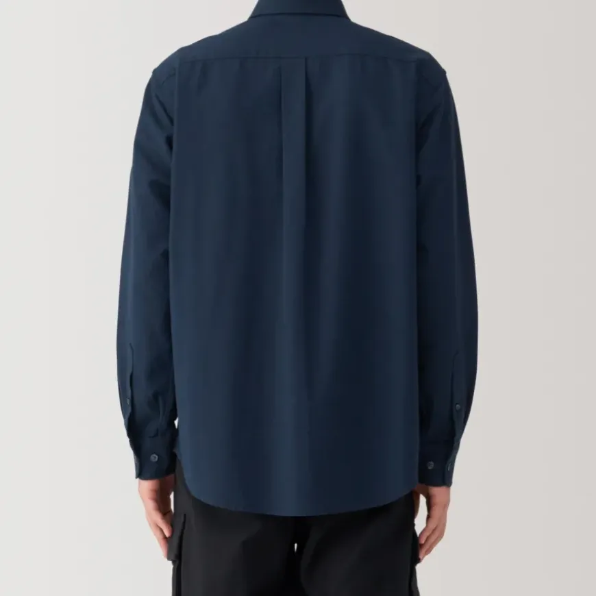 Men's Washed Oxford Button Down Long Sleeve Shirt