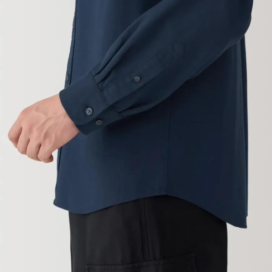 Men's Washed Oxford Button Down Long Sleeve Shirt