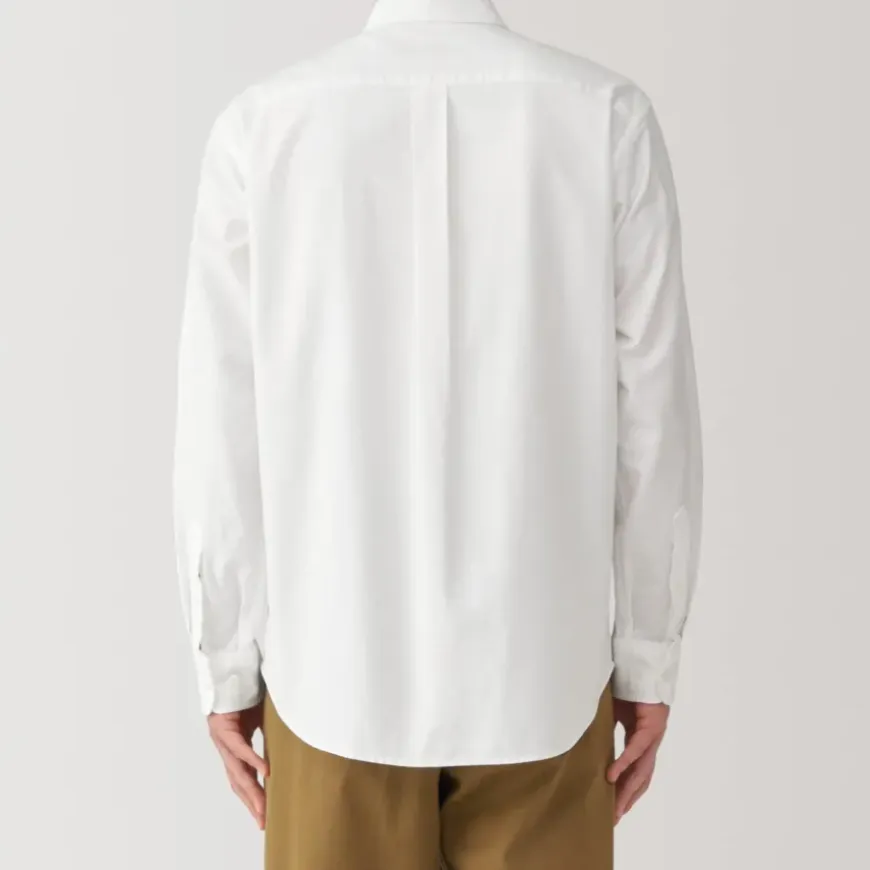 Men's Washed Oxford Button Down Long Sleeve Shirt