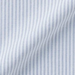 Men's Washed Oxford Button Down Short Sleeve Striped Shirt
