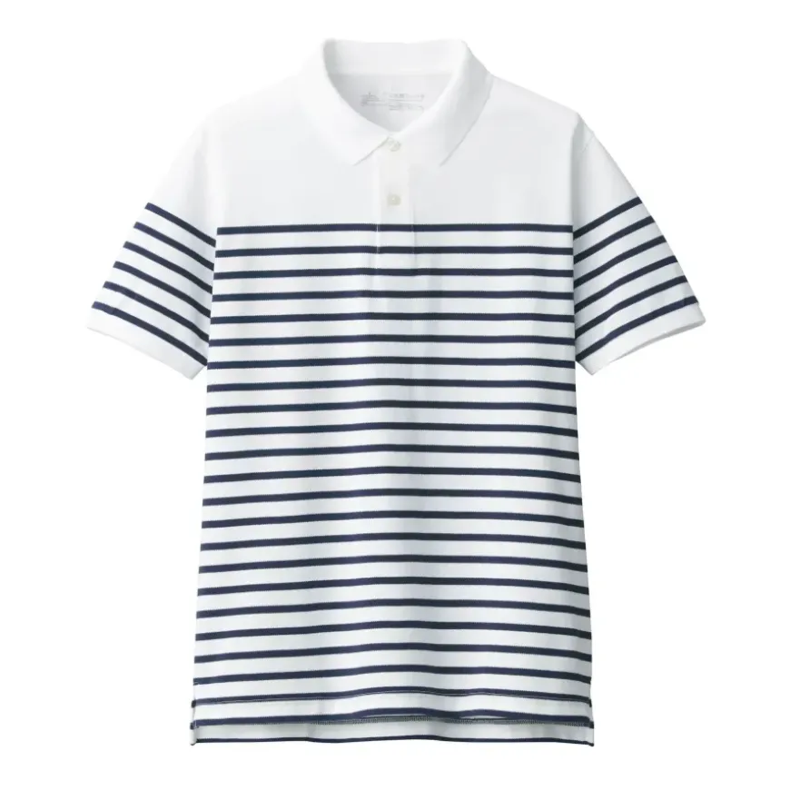 Men's Washed Pique Polo Shirt Stripe