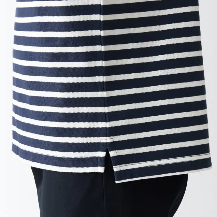 Men's Washed Pique Polo Shirt Stripe