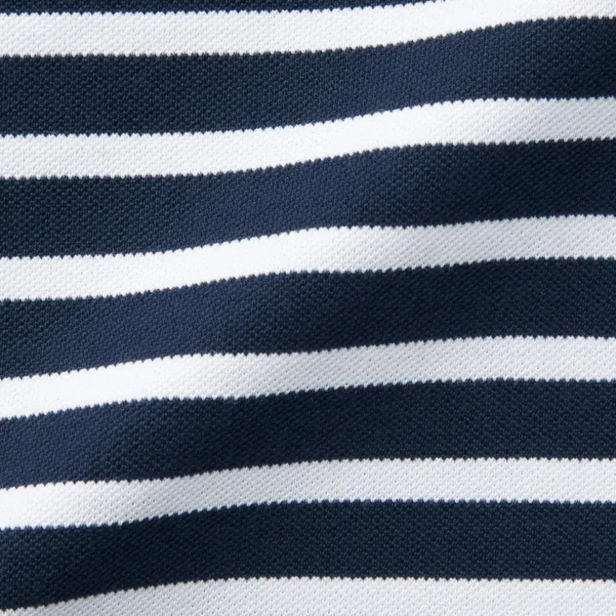Men's Washed Pique Polo Shirt Stripe