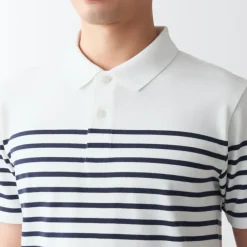 Men's Washed Pique Polo Shirt Stripe